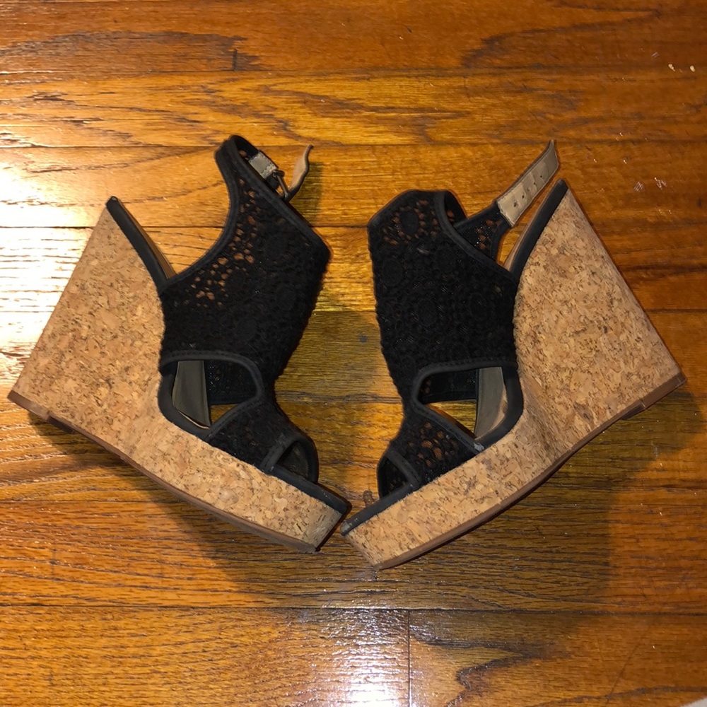 LUCKY BRAND black wedges